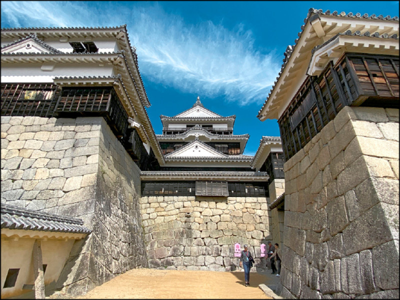 松山城包含各櫓、城門、天守閣等20多棟建築，都被列為日本國家重要文化資產。